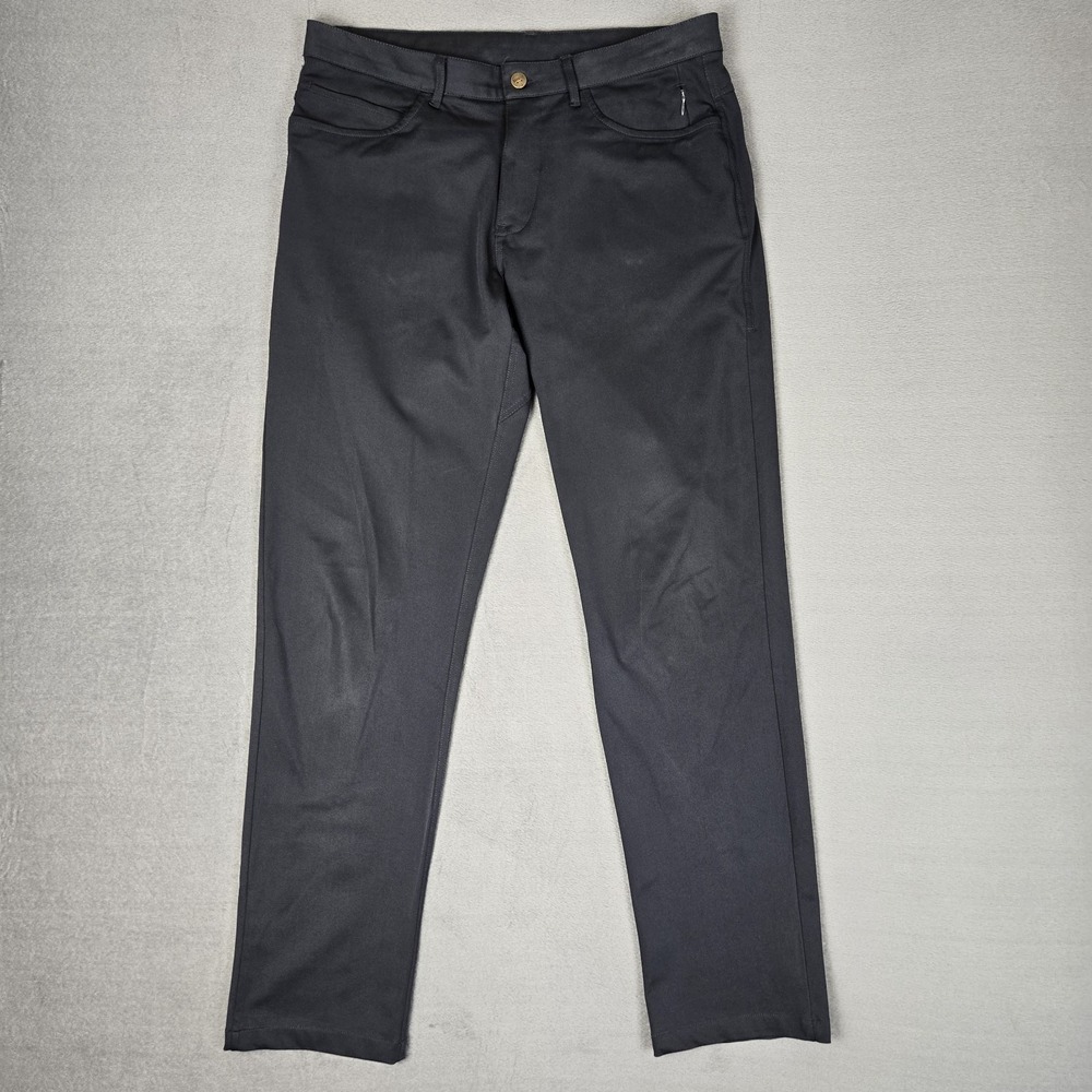 Barbell Apparel Pants Mens 32 (Fits 35x32) Black 5 Pocket Stretch Athletic Chino